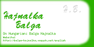 hajnalka balga business card